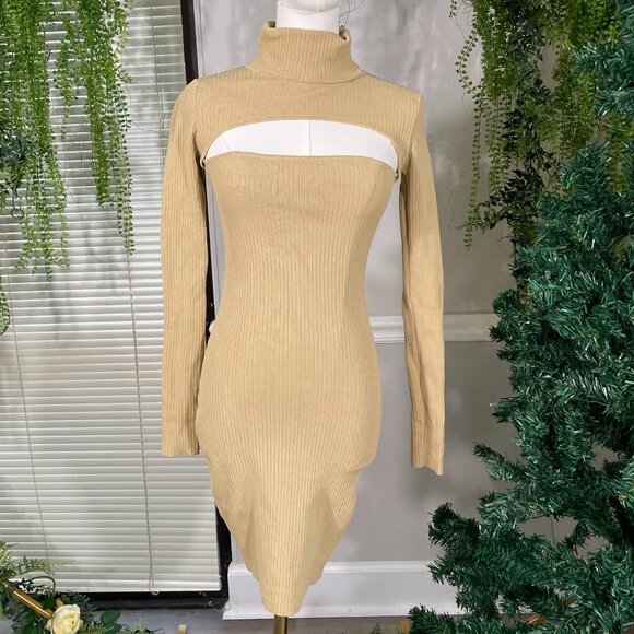 Superdown | Tasha Cut Out Dress in Toast - Picture 1 of 4